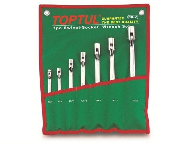 Набор ключей шарнирных с поворотной головкой 6-19мм TOPTUL GAAA0704
