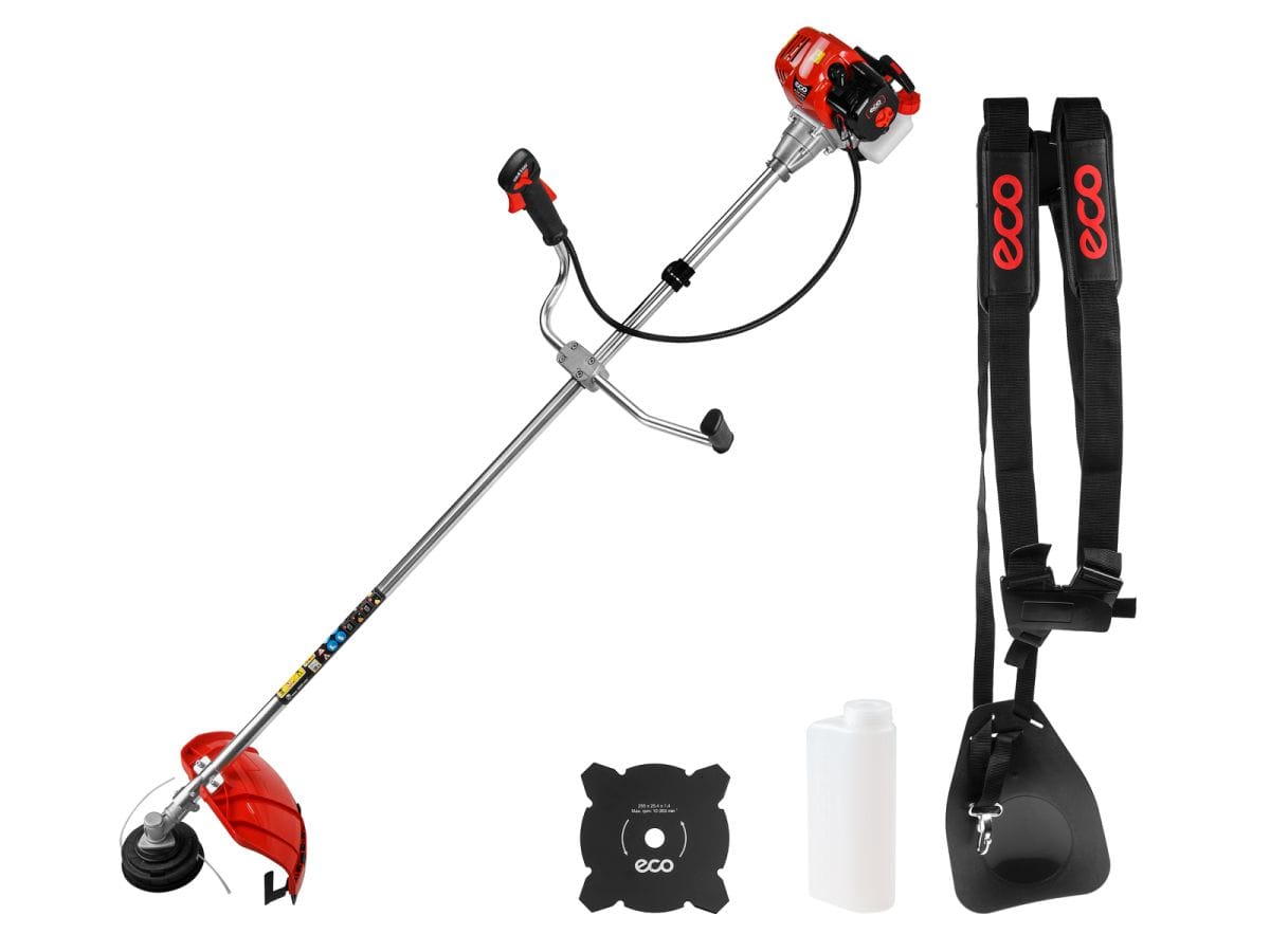 Мотокоса (0.9 кВт, 1.3 л.с., 25.4 см3, лёгкий запуск, нож 4Т,ремень двухлямочный, вес 6.5 кг) ECO GTP-091 Сomfort