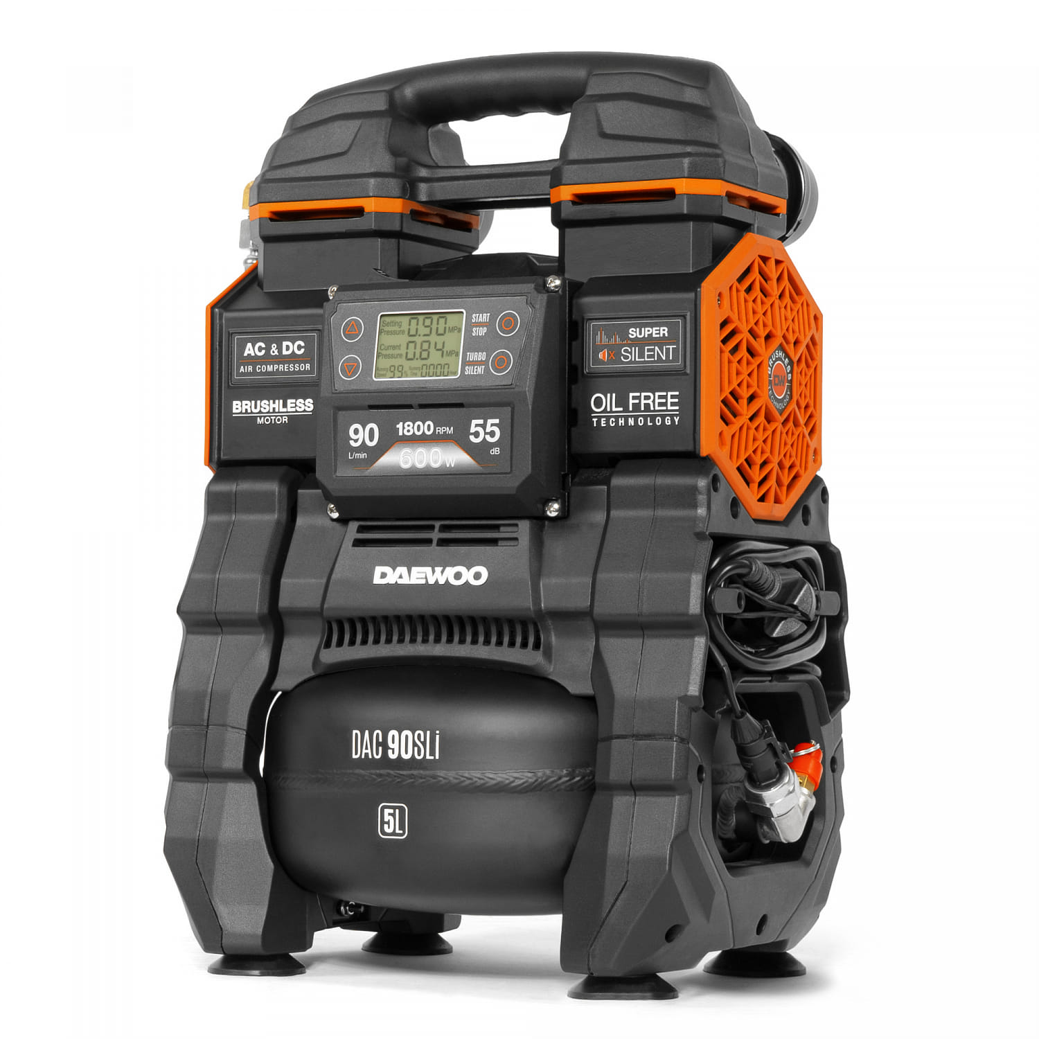 Компрессор аккумуляторный 21В / 220В DAC 90SLi SET Daewoo Power