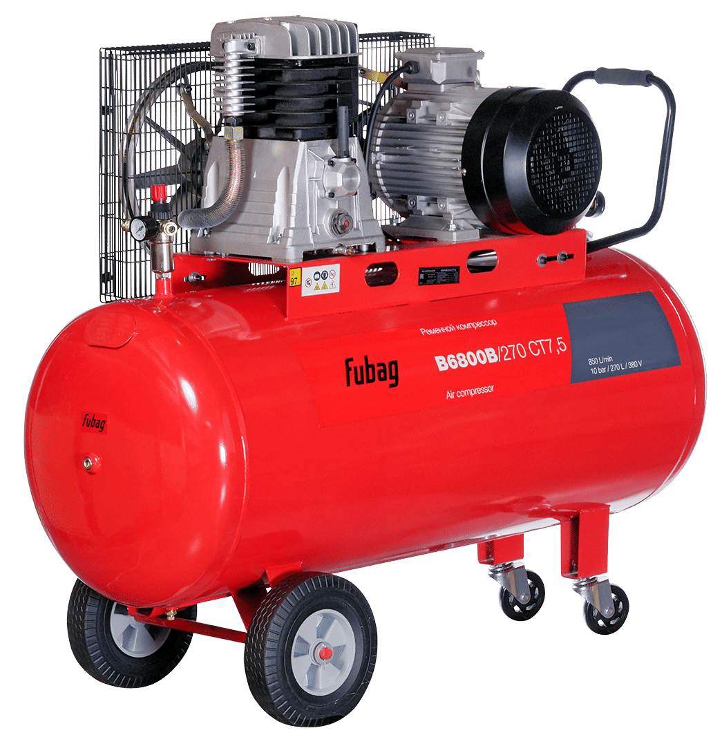 Компрессор масляный ременной B6800B/270 СТ7.5 одноступенчатый Fubag