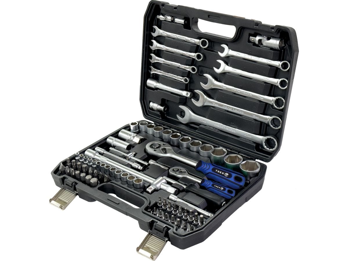 Набор головок и ключей 82пр. (1/4", 1/2", 6 граней) TREK TR22082