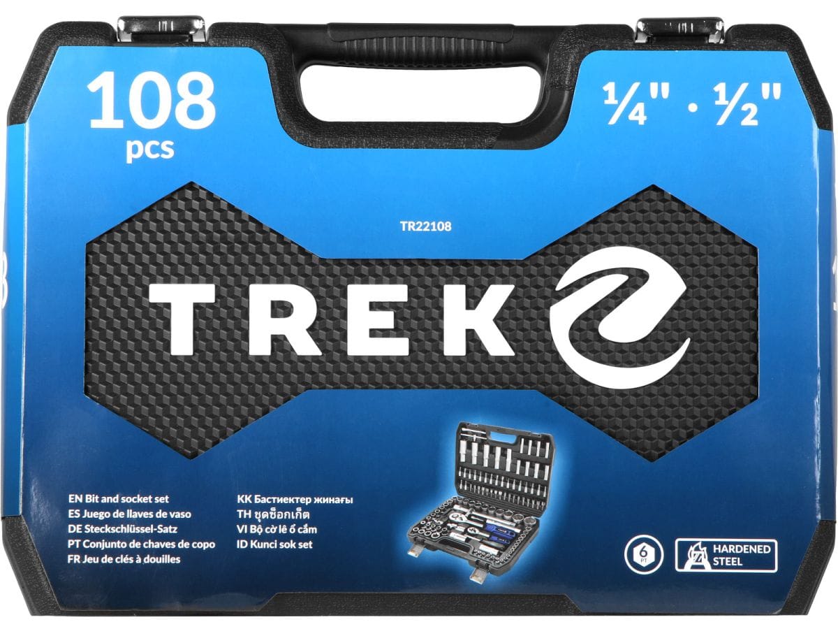 Набор головок и бит 108пр. TREK (1/4", 1/2", 6 граней) TREK TR22108