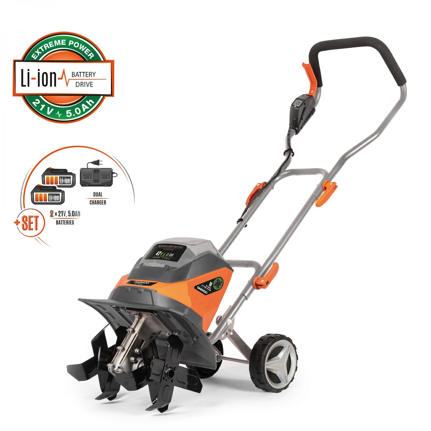 Культиватор аккумуляторный DAT 3042Li SET Daewoo Power