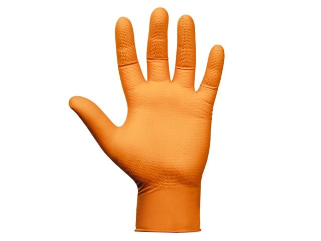 Перчатки нитриловые, р-р 10/XL, оранж., уп. 25 пар, (Ультрапрочные нитриловые перчатки 050NATRIX240-OR-10-XL размер XL упаковка JETA SAFETY