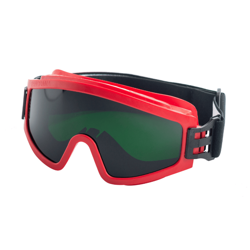 Очки закрытые панорамные красные CA (СА - ацетатное стекло, непрямая вентиляция, светофильтр - 5) СОМЗ
