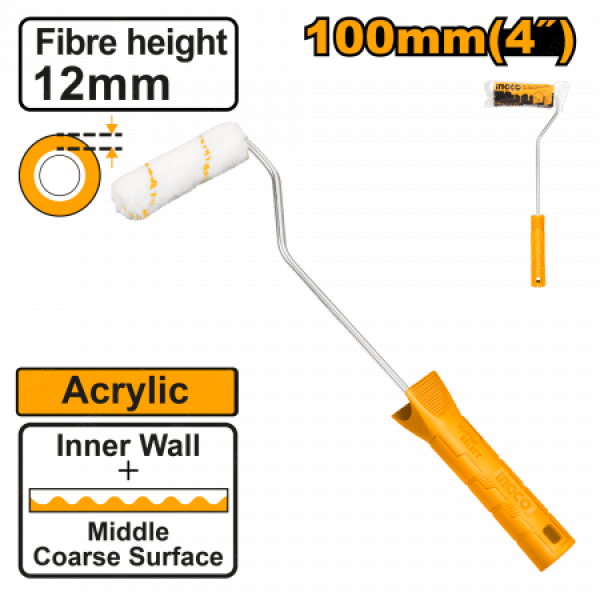 Валик малярный мини 100 мм INGCO HRHT281002