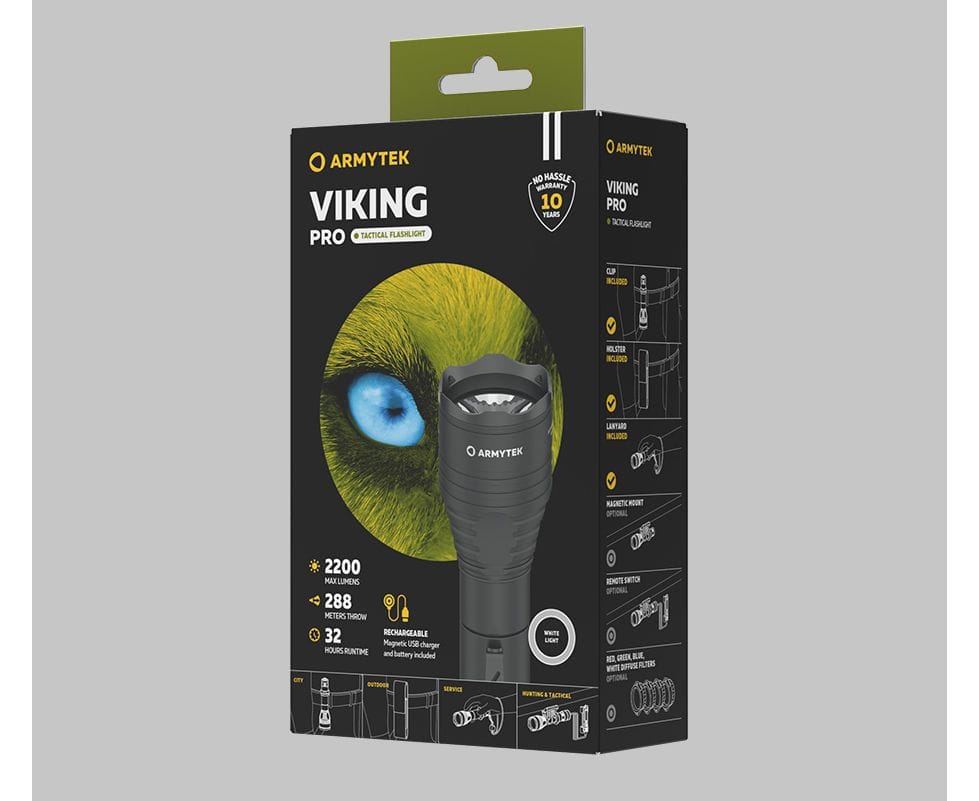 Фонарь Viking Pro Magnet USB Белый Armytek