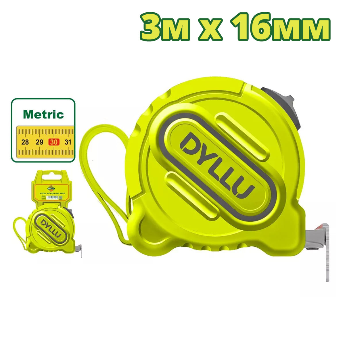 Рулетка 3 м х 16 мм DTMT1210M DYLLU