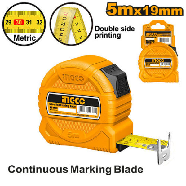 Рулетка 5x19мм SUPER SELECT INGCO HSMT39519-1