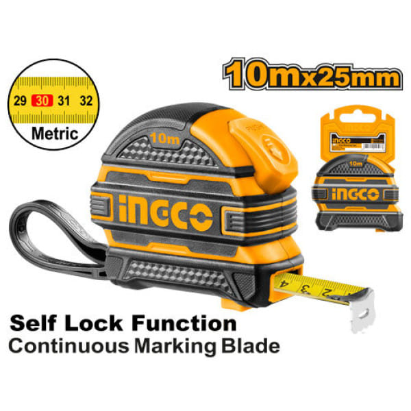 Рулетка 10х25 мм HSMT081025-1 INGCO HSMT081025-1