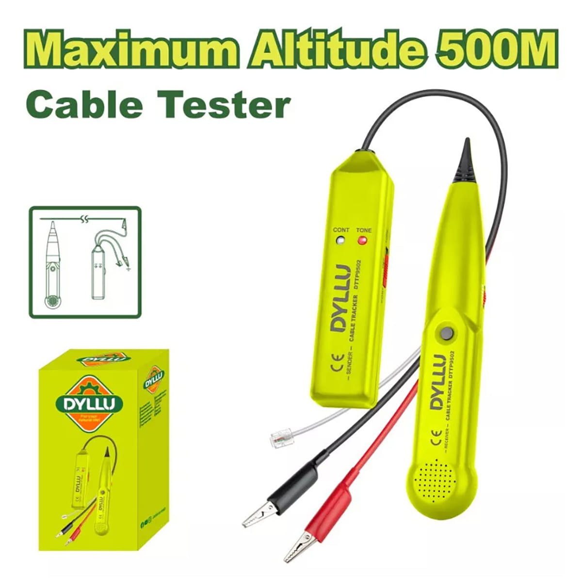 Тестер кабельный 500м DTTP9502 DYLLU