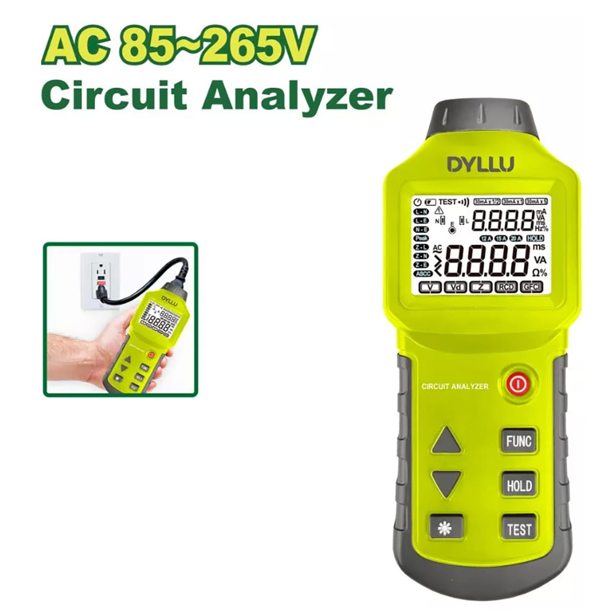Тестер УЗО/ЛОП DTDM9502 DYLLU