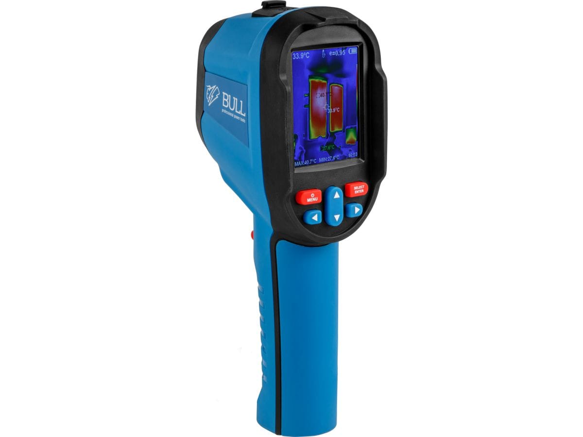 Тепловизор в кор. 120x90, 25 Гц, -20°C…+550°C (3,7 В, 2000 мАч, JPG/MP4, отслеживание центральной / горячей / холодной точки) BULL TIC 1290
