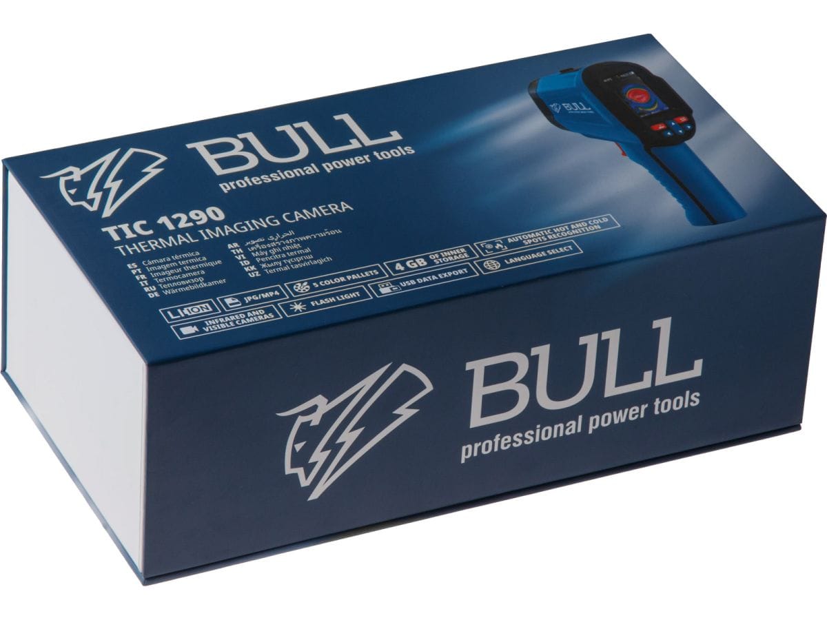 Тепловизор в кор. 120x90, 25 Гц, -20°C…+550°C (3,7 В, 2000 мАч, JPG/MP4, отслеживание центральной / горячей / холодной точки) BULL TIC 1290