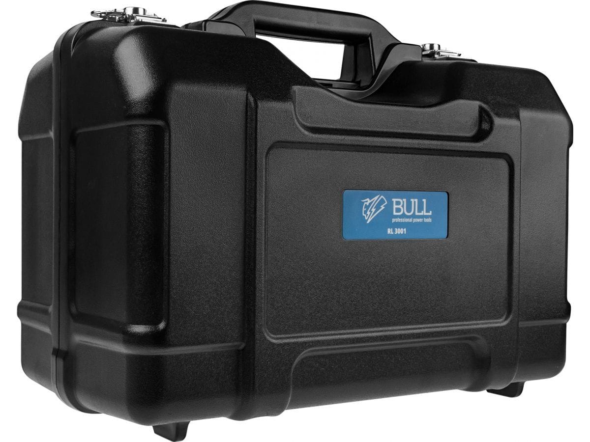 Нивелир лазерный ротационный в чем., 300 м, +- 0,1 мм/м, зеленый BULL RL 3001