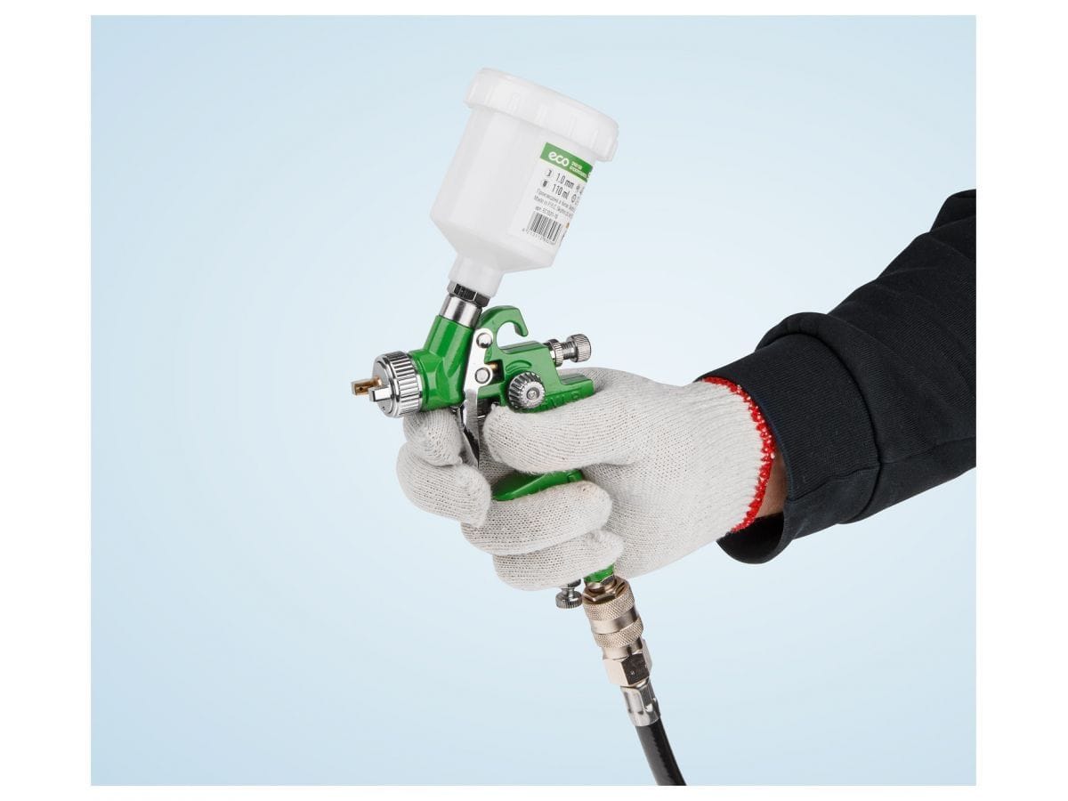 Краскораспылитель (сопло ф 1.0 мм) (HVLP, сопло ф 1.0 мм, верх. бак 110 мл) ECO SG-2000