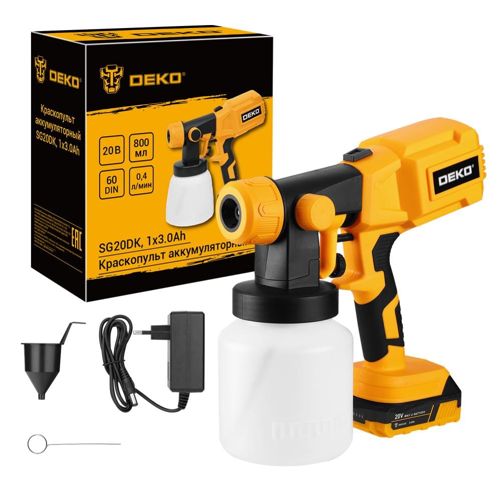 Краскопульт аккумуляторный SG20DK Deko