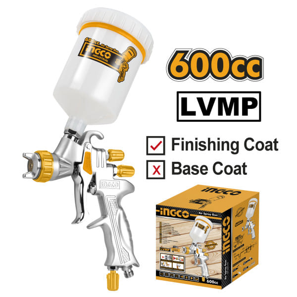 Краскопульт пневматический 600 мл. 1,3 мм INDUSTRIAL INGCO ASG1065