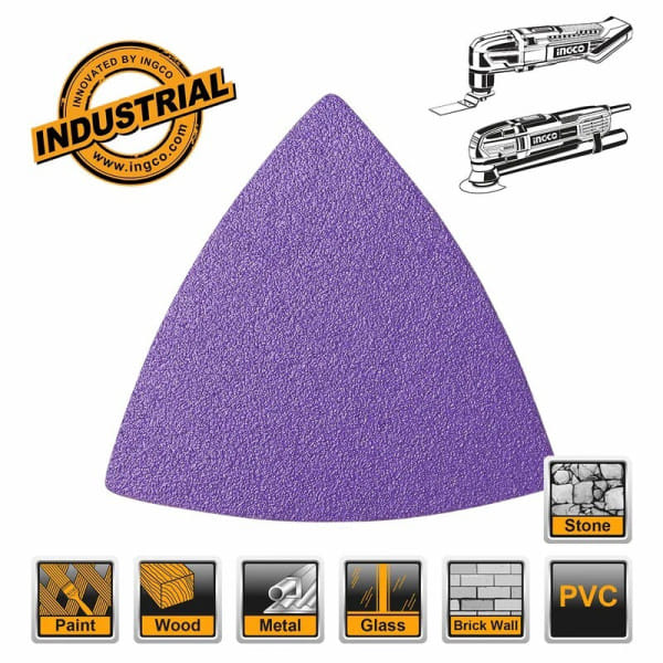 Набор шлифовальных листов дельтавидных 20шт. P40-P120 INDUSTRIAL INGCO AKTS080202