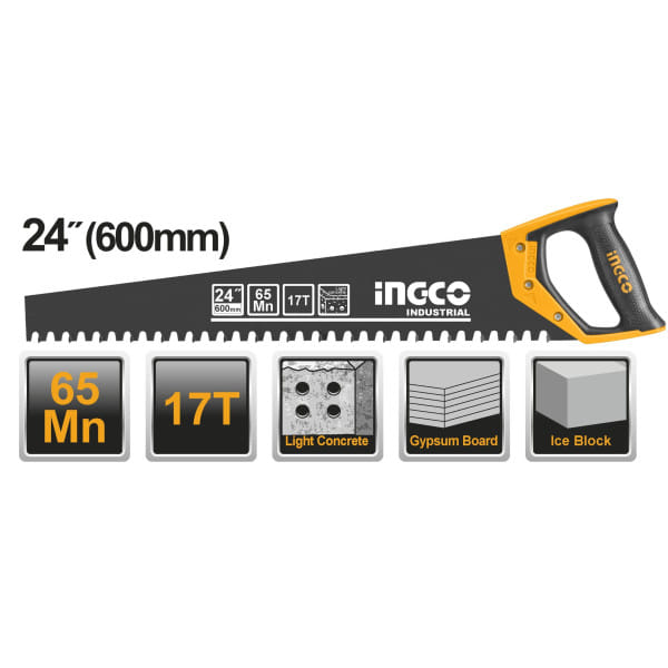 Ножовка по пенобетону 600 мм INDUSTRIAL INGCO HCBS016001