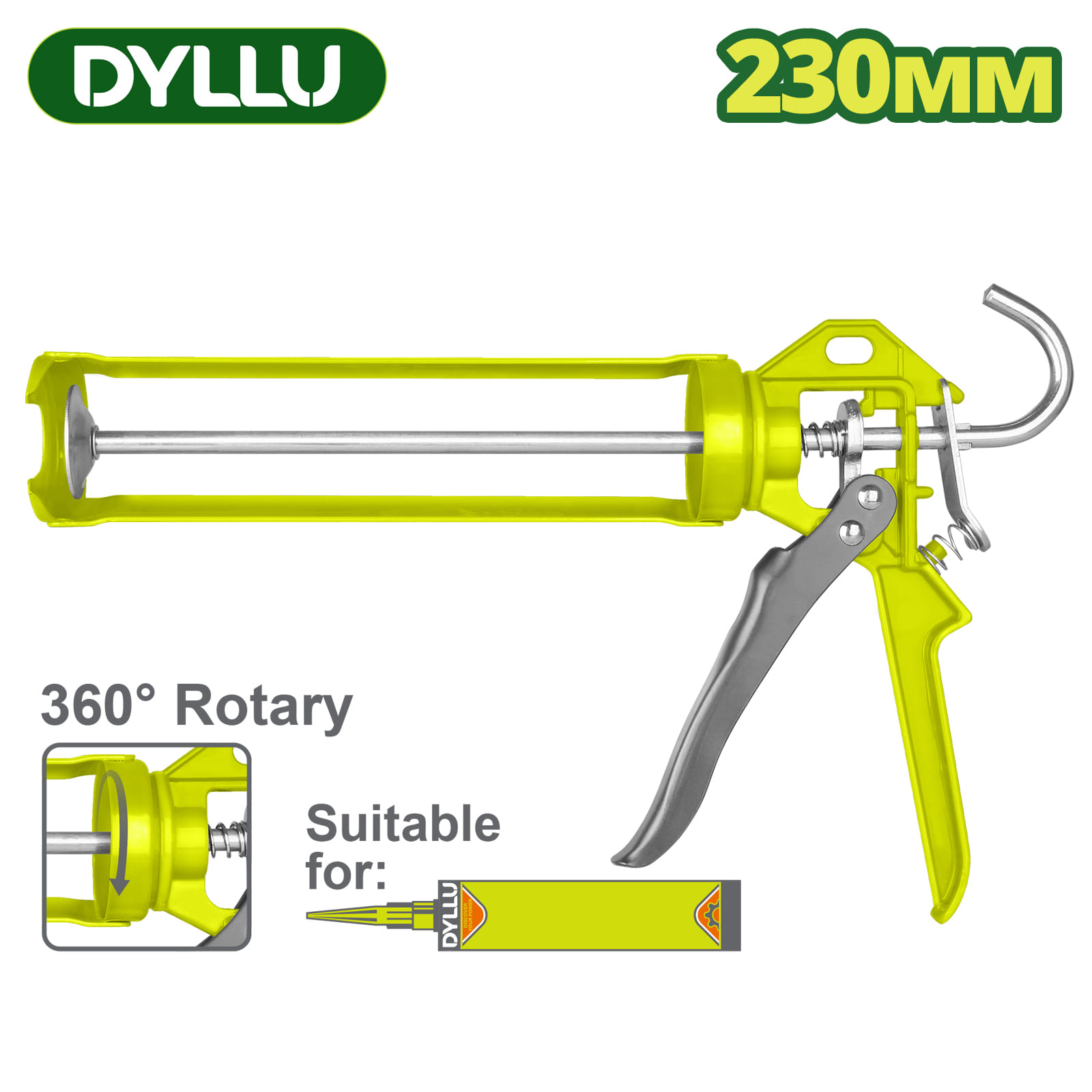 Пистолет для герметика 230 мм DTCG4109 DYLLU