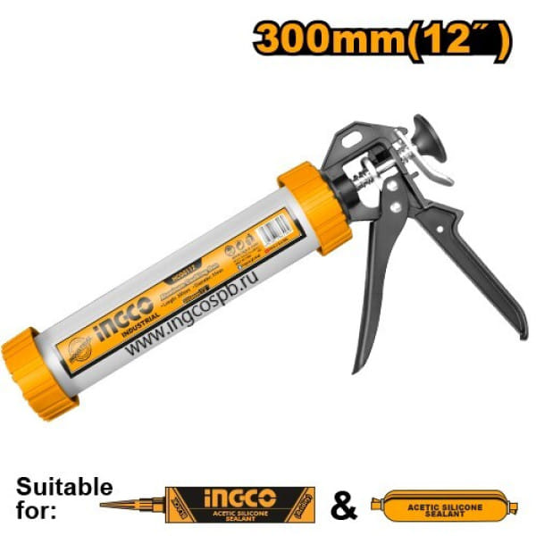 Пистолет для герметика 300 мм INDUSTRIAL INGCO HCG0112