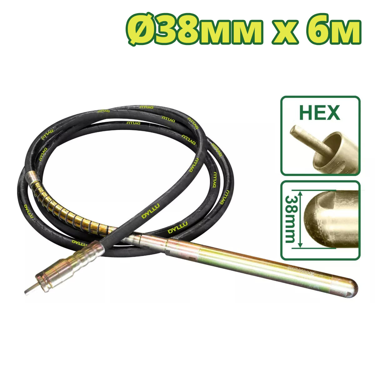 Гибкий вал с вибронаконечником D 38мм DTVRP2A38 DYLLU