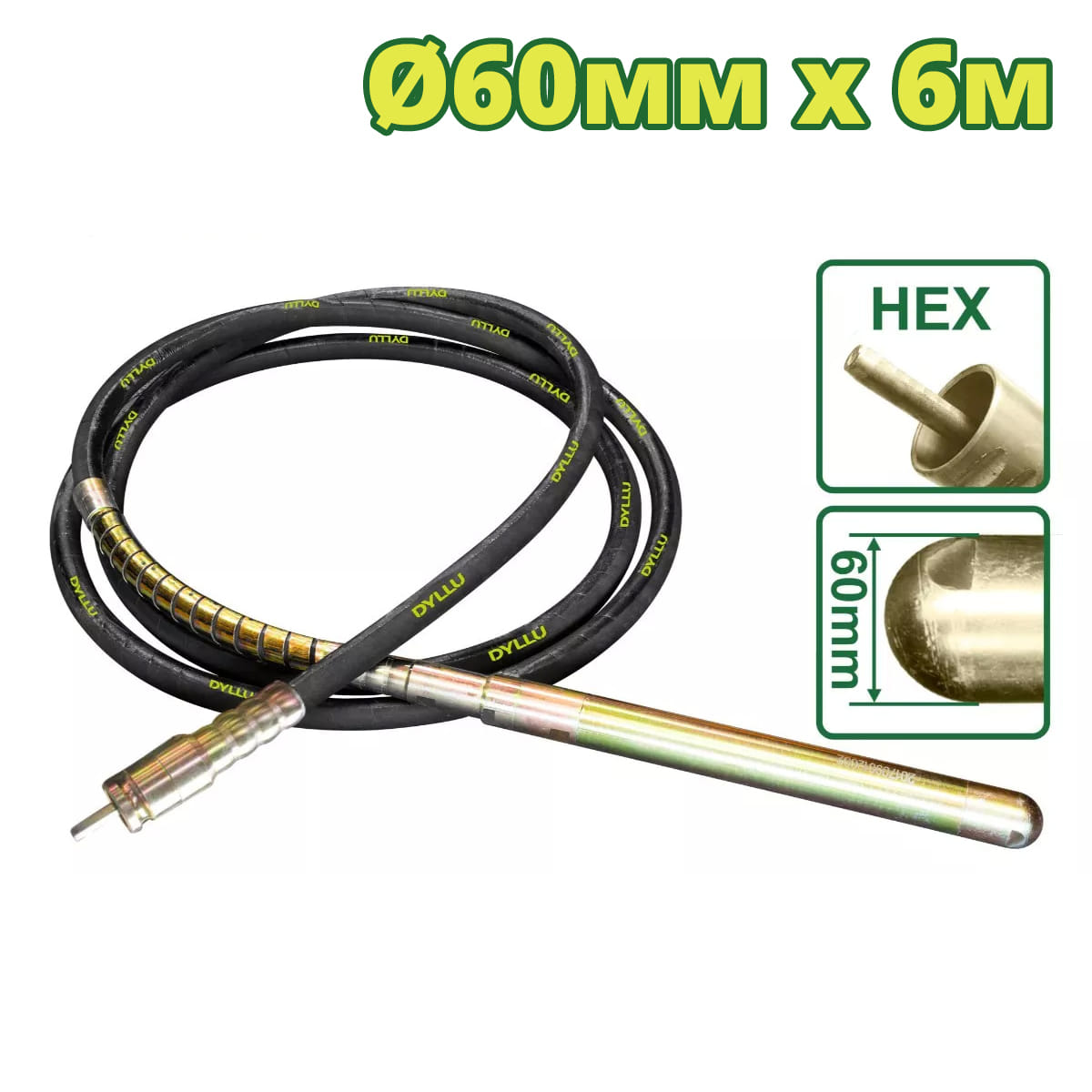 Гибкий вал с вибронаконечником D 60мм DTVRP2A60 DYLLU