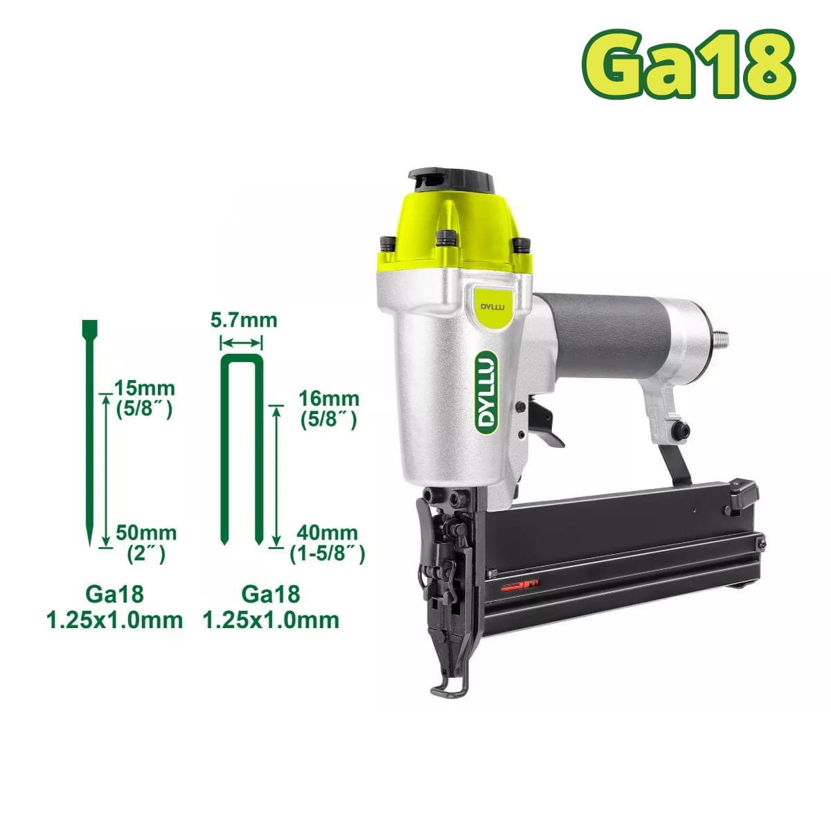 Пневмопистолет для гвоздей и скоб DTBN2540 DYLLU