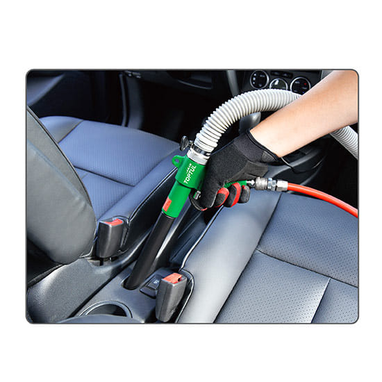 Пневмопистолет всасывающий с насадками TOPTUL