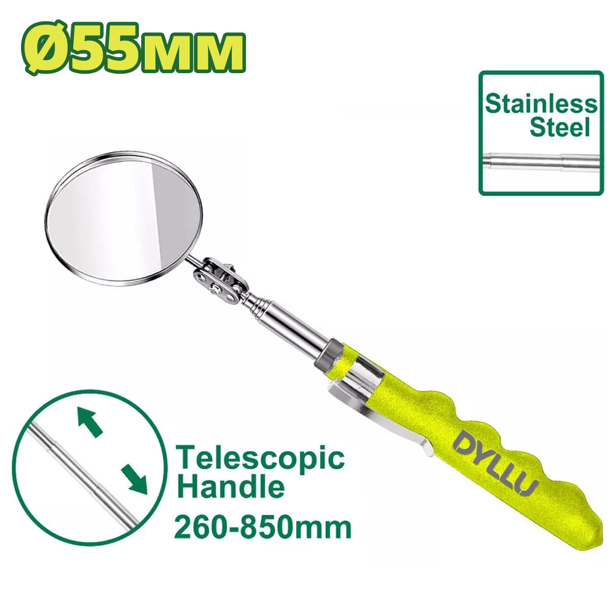 Зеркало телескопическое D55мм DTTU2655 DYLLU