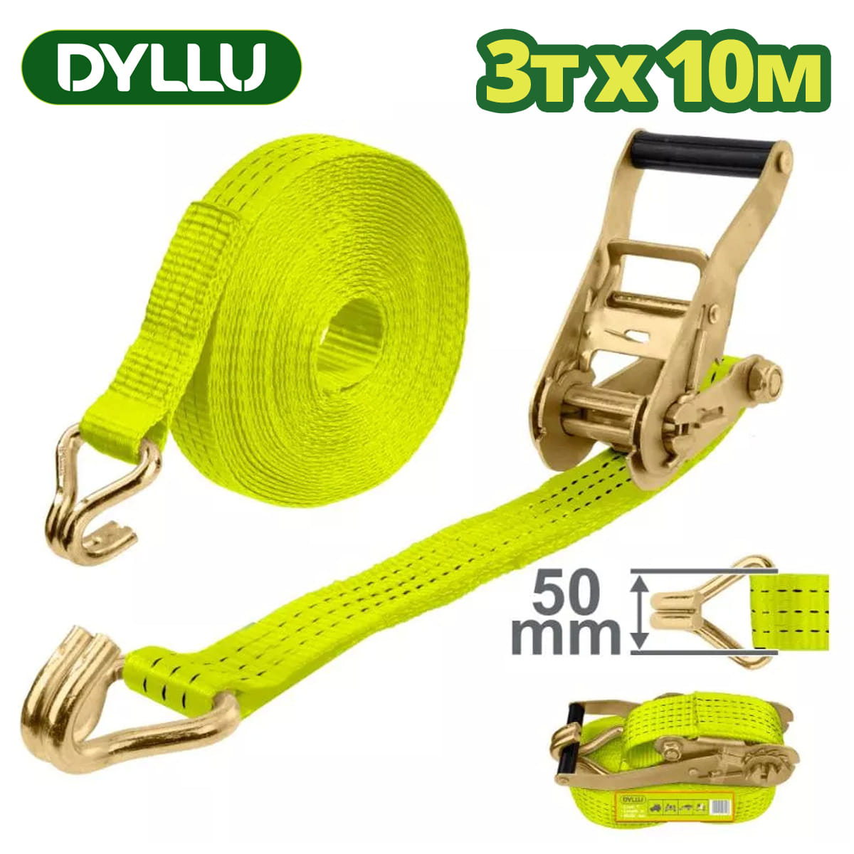 Ремни с храповым механизмом 3 тонны 10 м DTRT13310 DYLLU