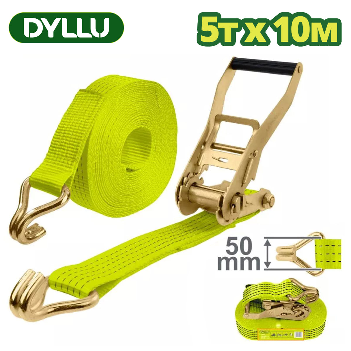 Ремни с храповым механизмом 5 тонн 10 м DTRT13510 DYLLU