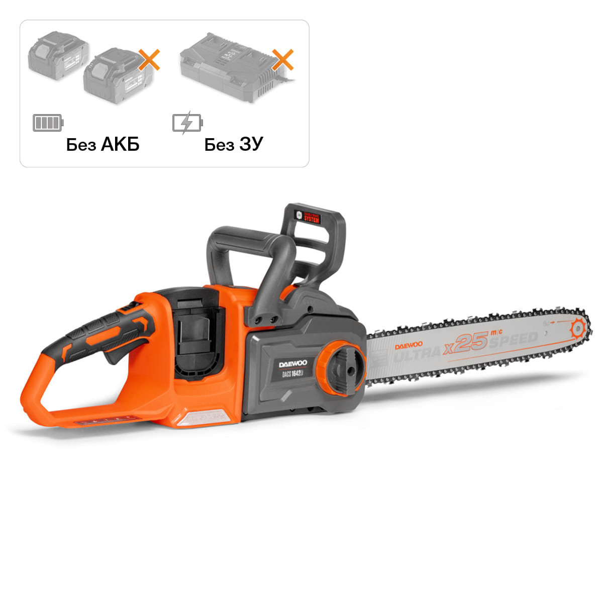 Пила цепная аккумуляторная DACS 1642Li Daewoo Power