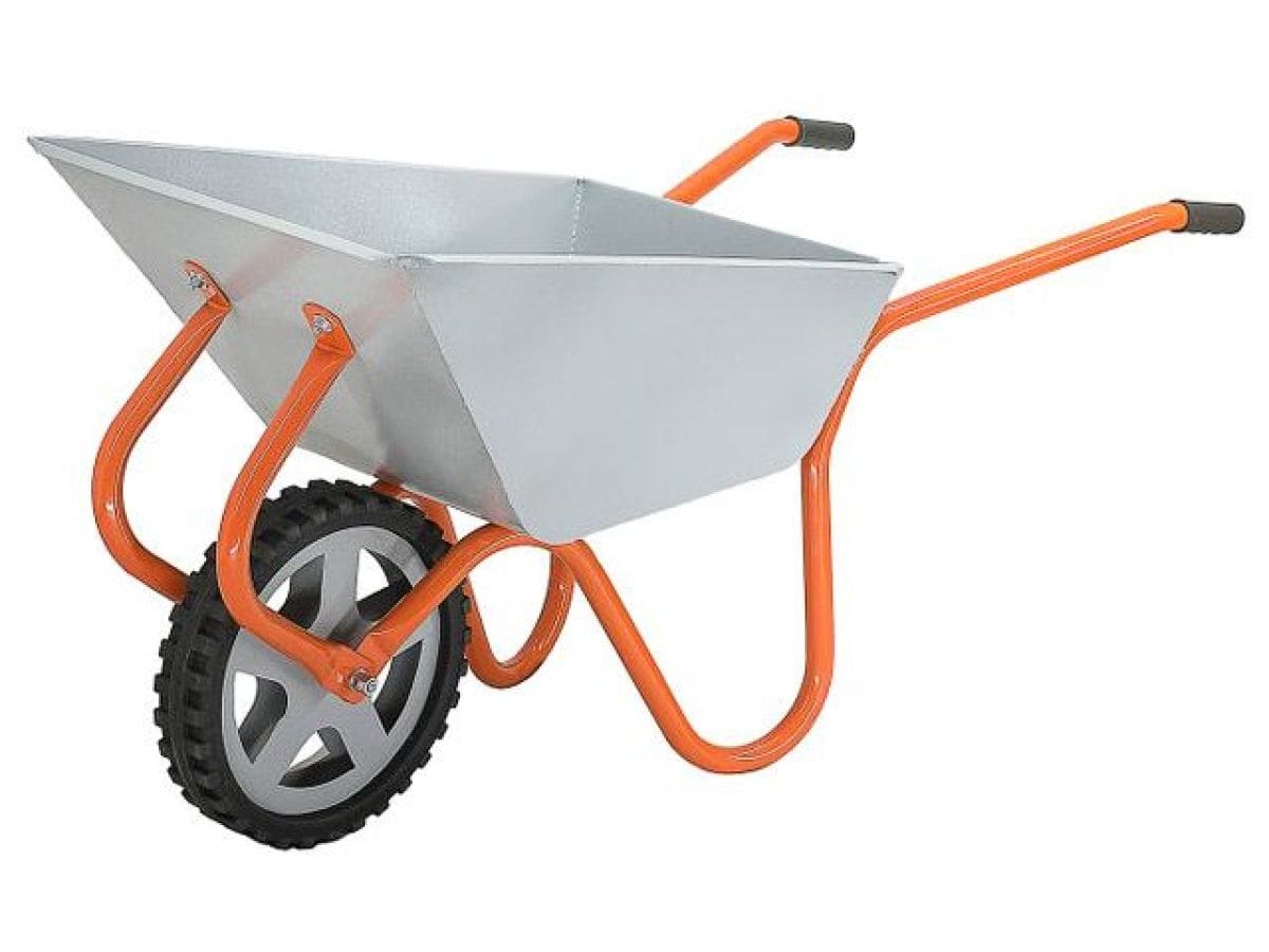 Тачка строительно-садовая (120л, 240 кг, одноколесная, литая резина 380х70мм, вес 15 кг) (пр-во РБ) (КОМ) КОМ ТССР-1