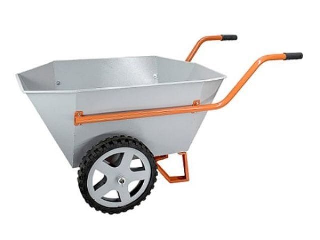 Тачка хозяйственная (200л, 400 кг, двухколесная, литая резина 380х70мм, вес 28 кг) (пр-во РБ) (КОМ) КОМ ТХ