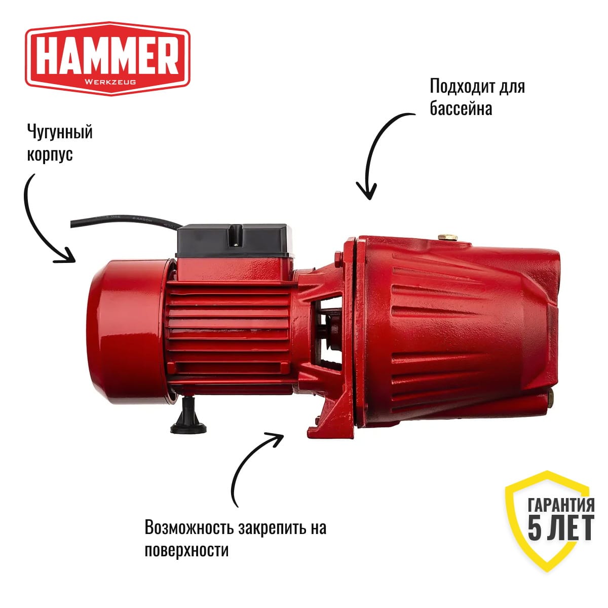 Насос садовый NAC900JET Hammer