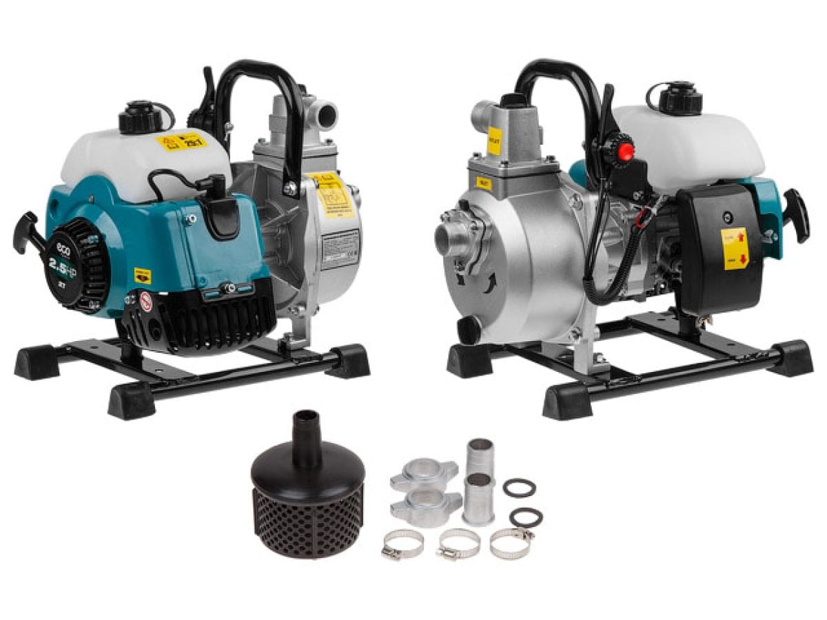 Мотопомпа бензиновая (для слабозагрязненной воды, 1,8кВт, 150 л/мин, 2-х такт, 1") ECO WP-153C