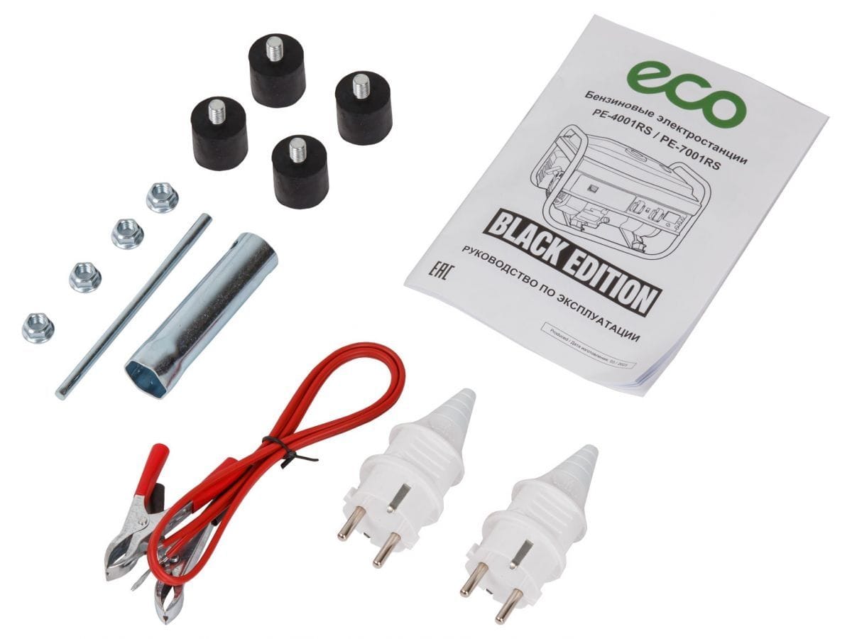 Электростанция (генератор бензиновый) ("Black Edition") (2.8 кВт, 230 В, бак 15.0 л, вес 38 кг) ECO PE-4001RS