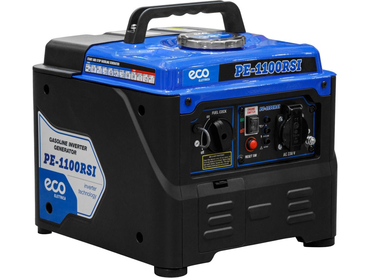 Электростанция (генератор инверторный бензиновый) (инверторный, 1.1 кВт, 230 В, бак 3.2 л, вес 13 кг) ECO PE-1100RSI