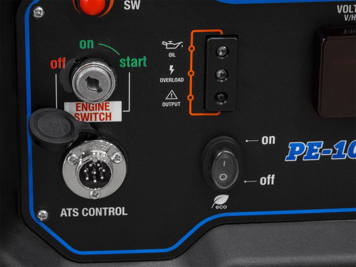 Электростанция (генератор инверторный бензиновый) (инверторный, электростарт, 7.5 кВт, 230 В, автозапуск*, бак 25.0 л, вес 72 кг) ECO PE-10000ESI