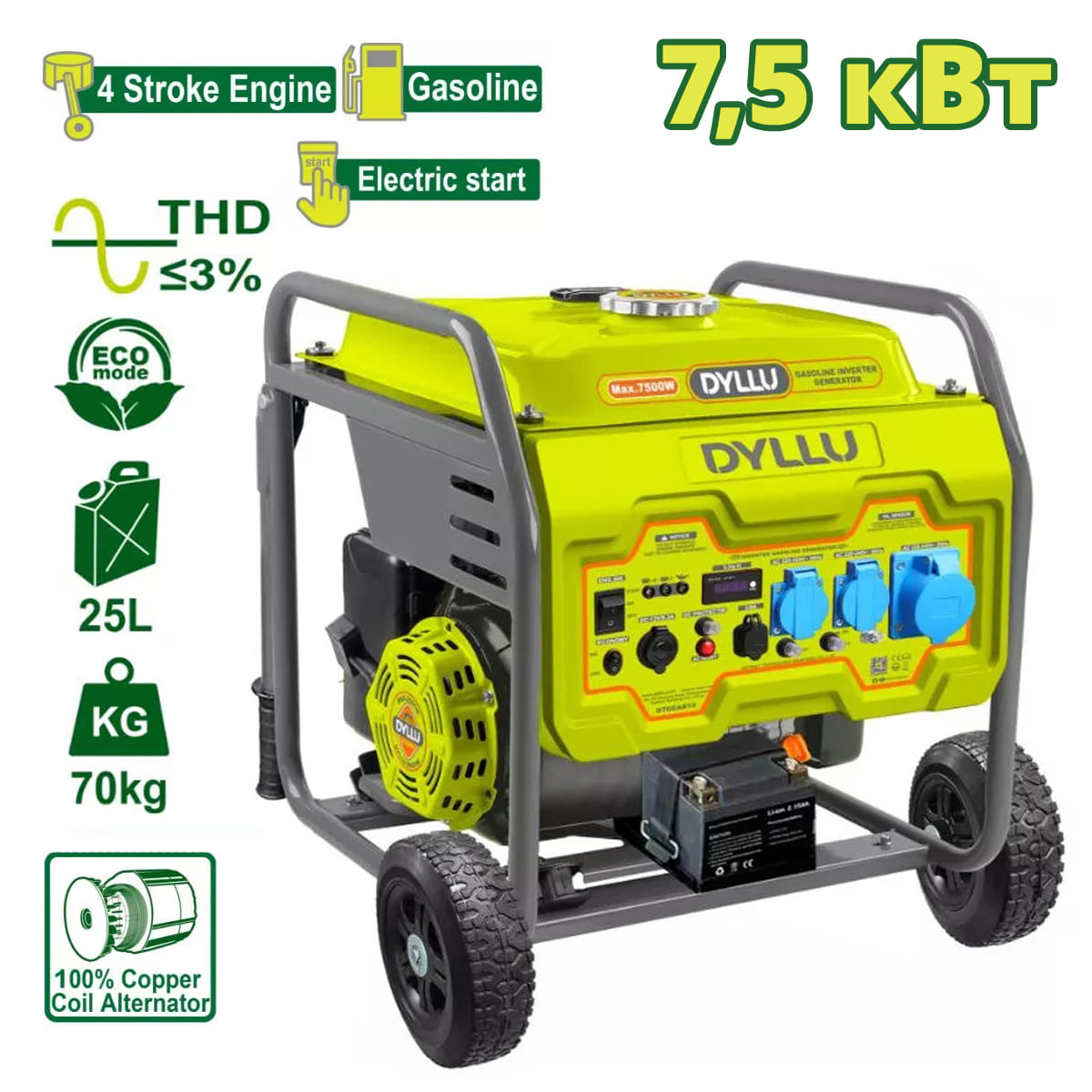 Генератор бензиновый инверторный DTGEAB11 DYLLU