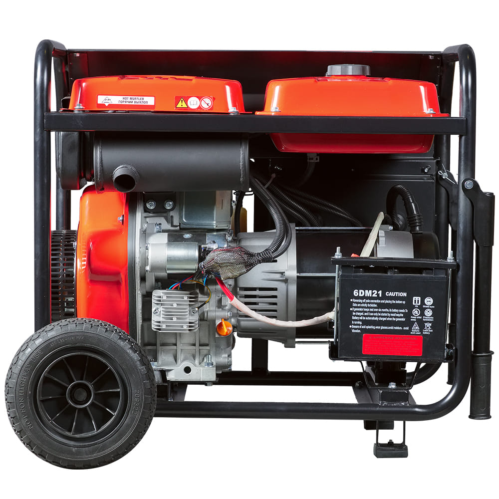 Генератор дизельный с электростартером и коннектором автоматики Fubag DS 7000 DA ES