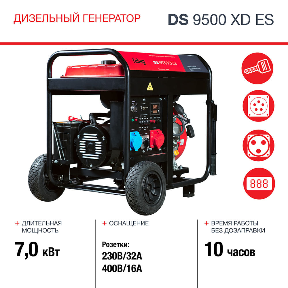 Генератор дизельный Fubag DS 9500 XD ES