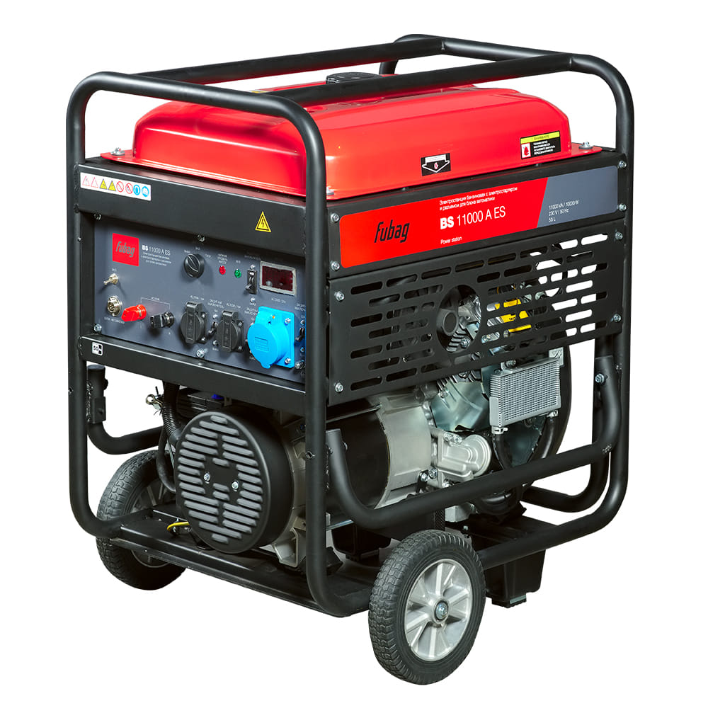 Генератор бензиновый с электростартером и коннектором автоматики Fubag BS 11000 A ES