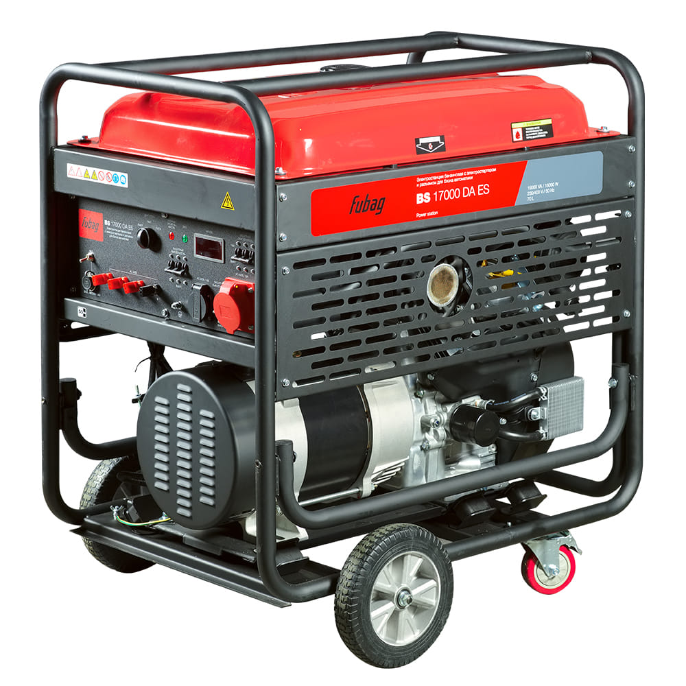 Генератор бензиновый с электростартером и коннектором автоматики Fubag BS 17000 DA ES