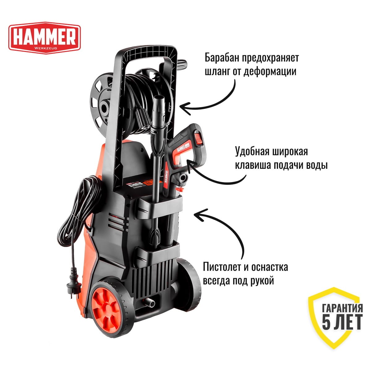 Мойка высокого давления MVD2000C Hammer