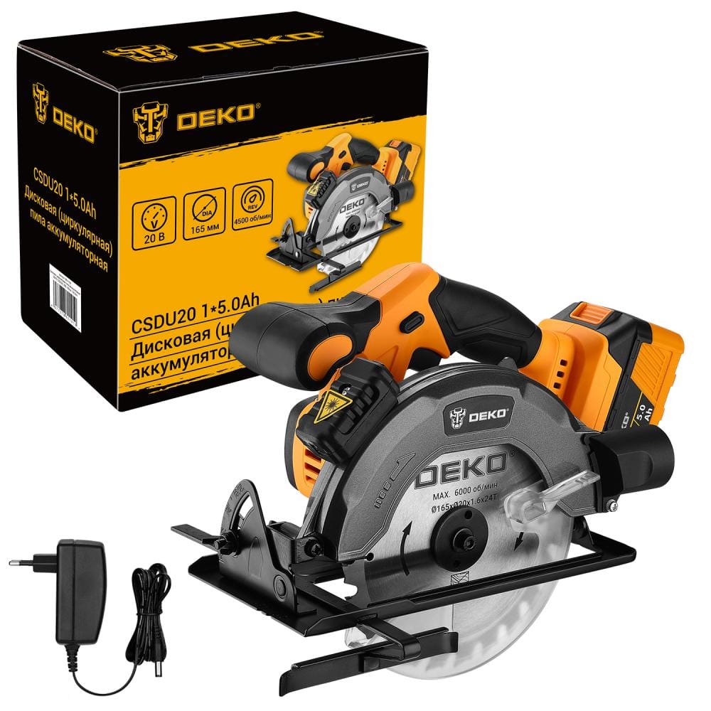 Пила циркулярная аккумуляторная CSDU20 Deko