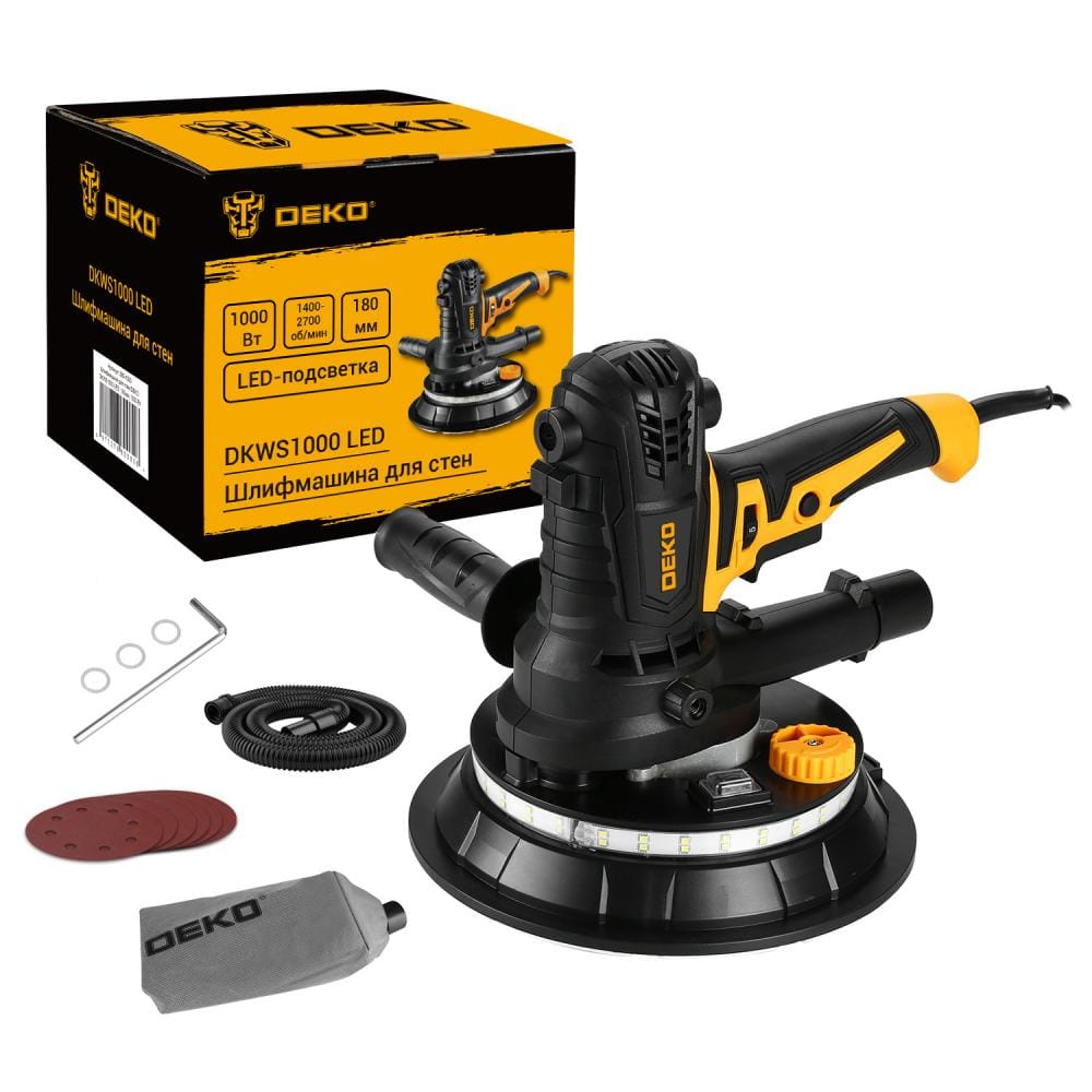 Шлифмашина для стен DKWS1000 LED Deko