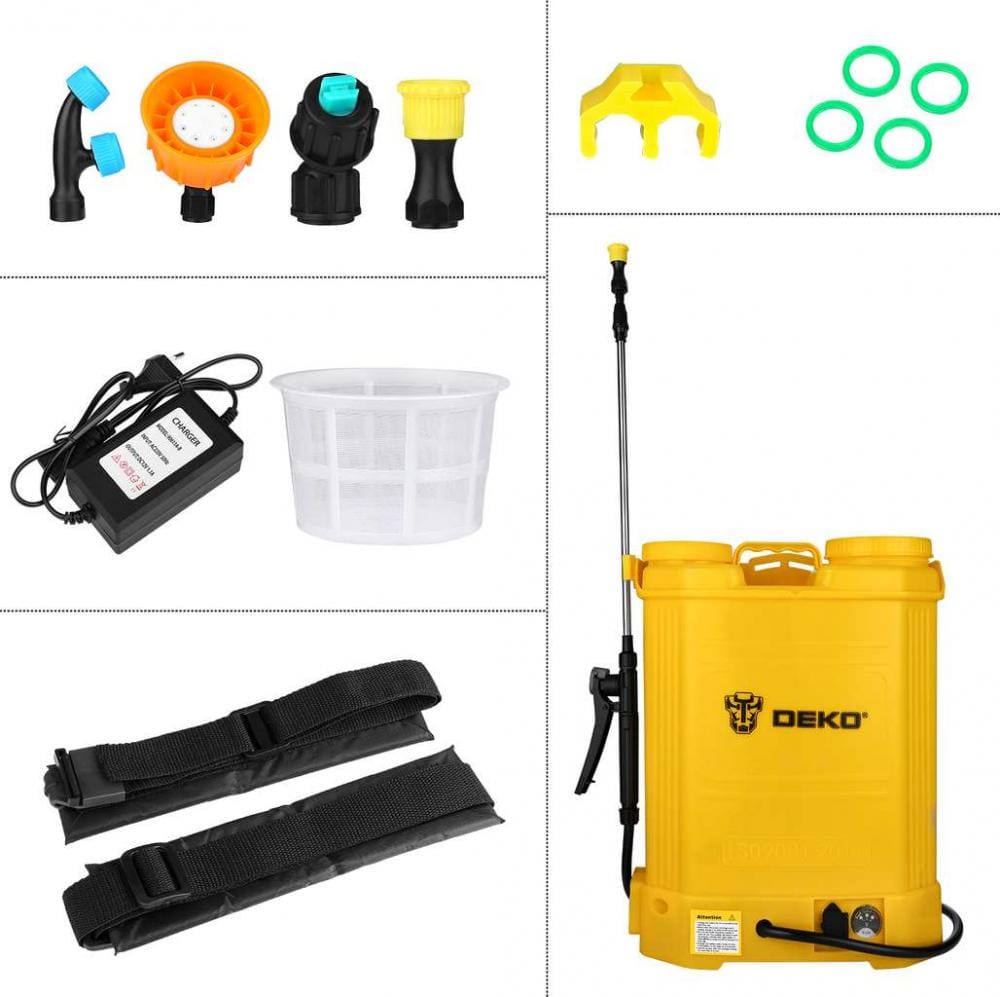 Опрыскиватель ранцевый аккумуляторный DKSP10 16 л 065-0942 Deko